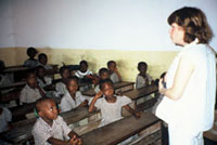 Les enfants de l'école le Rocher à Lomé 